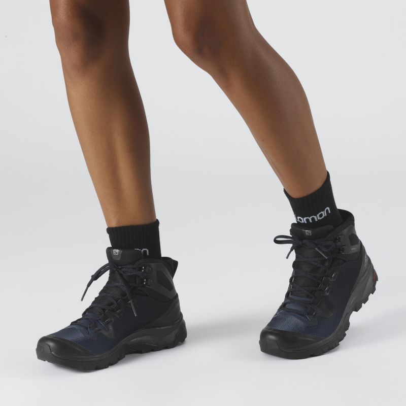 black walking boots womens