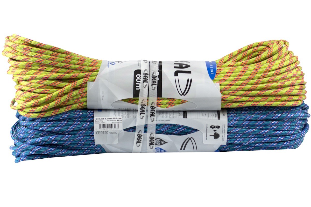 Beal - Ice Line 8,1 mm Unicore Golden Dry - 2 x 60 m - Half Rope