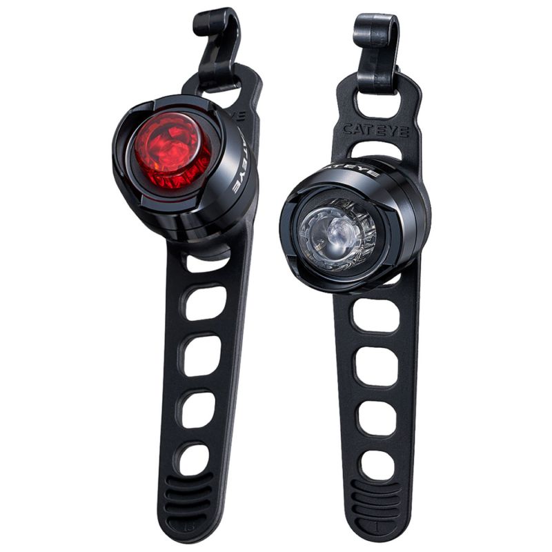 Cateye Orb Front & Rear Set Polished Black