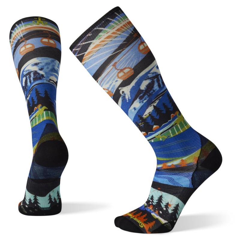 Smartwool Performance Ski Zero Cushion Skication Print OTC Ski socks