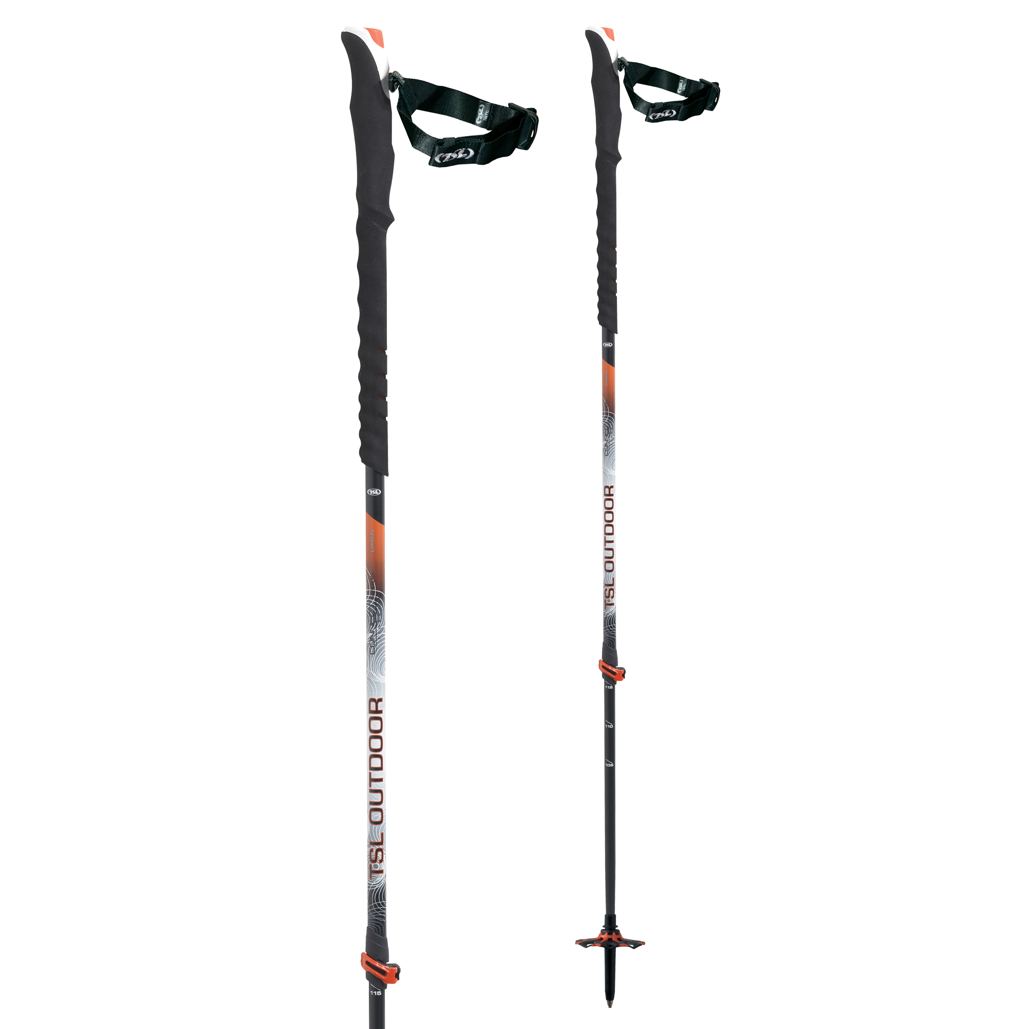 TSL Outdoor Connect Carbon Alu 2 Cross - Hiking poles