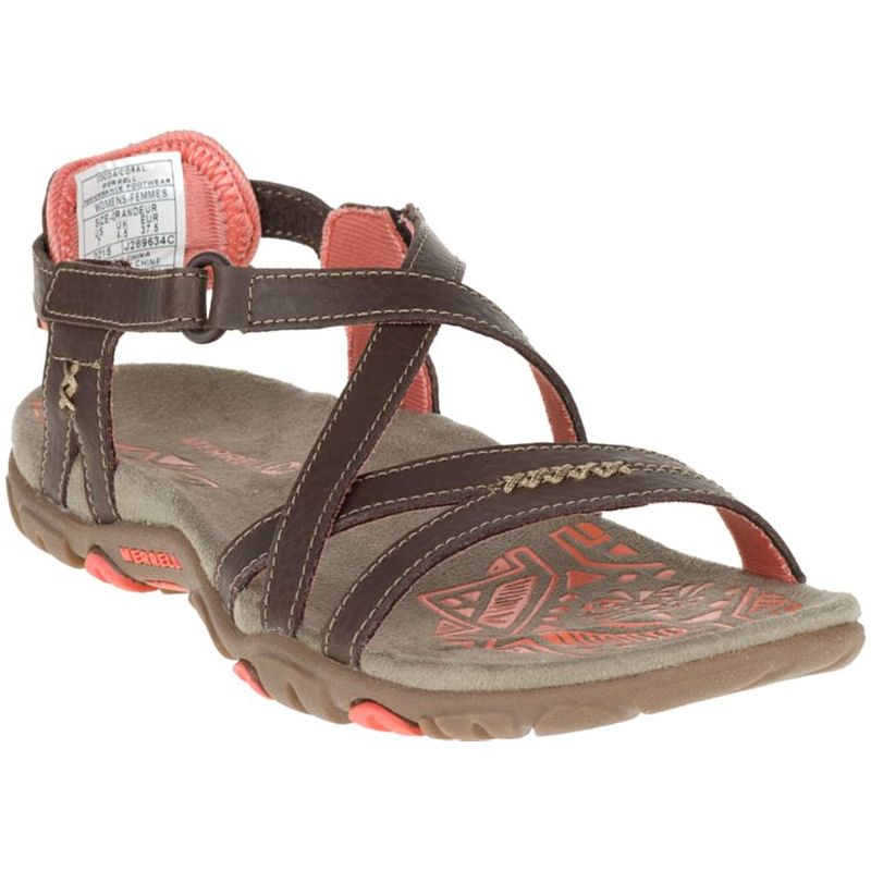 Merrell Sandspur Rose Leather Walking Sandals Womens 